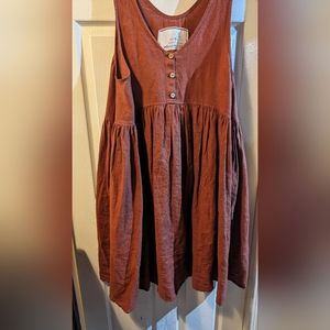 Not Perfect Linen volume dress